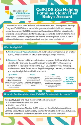 CalKIDS 101 factsheet